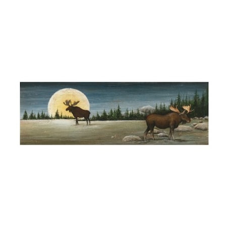 David Carter Brown 'Northwoods Moose' Canvas Art,8x24